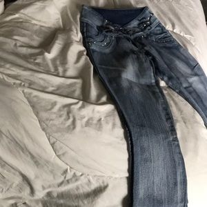 Gem embellished jeans